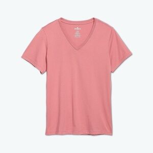 BOMBAS BEE BETTER COTTON LIGHTWEIGHT PINK V-NECK T-SHIRT SIZE 1X